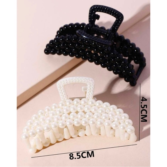 2pcs Faux Pearl Hair Claw - Picture 11 of 11